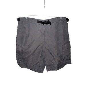 REI Hiking Outdoor Shorts Gray Belted Mens Large Nylon